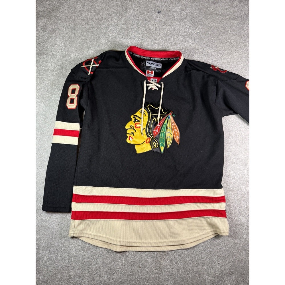 Chicago Blackhawks Jersey Mens 50 Black NHL Hockey Kane 88 Reebok Authentic